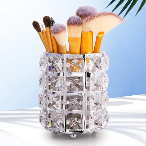 Crystal Round Makeup Brush Holder