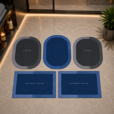 Nonslip Silicone Floor Mat (Combo 5ps)