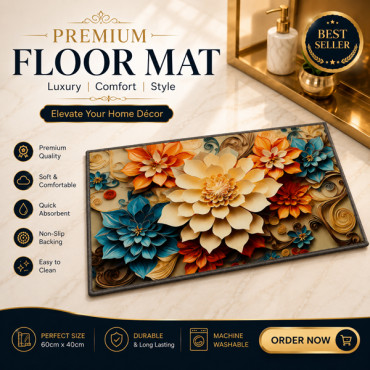 Quick Dry Smart Floor Mat -3 Pieces