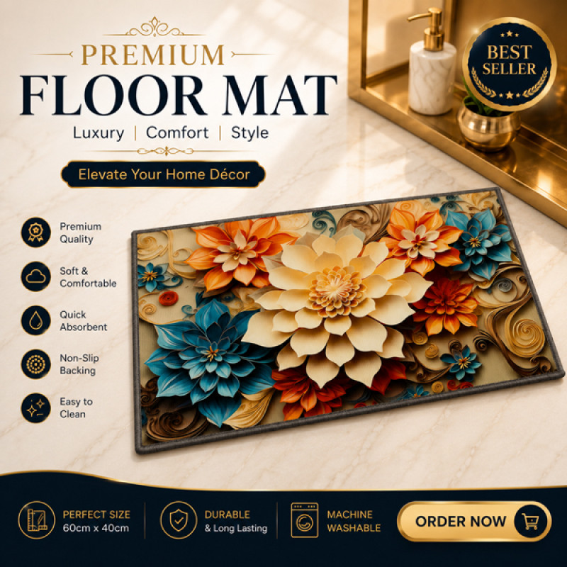 Quick Dry Smart Floor Mat -5 Pieces