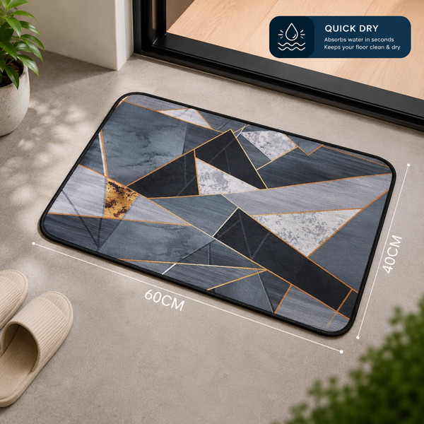 Quick Dry Smart Floor Mat -3 Pieces