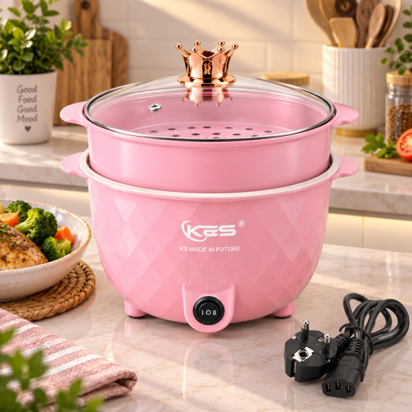 Nonstick Electric Cooker 3.5L (Pink)