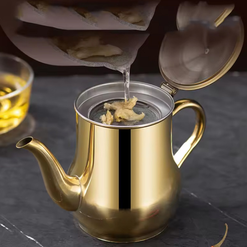 Golden Oil Filter Pot or Tea Pot