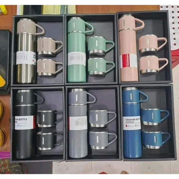 Vacuum Flask Set (Blue)