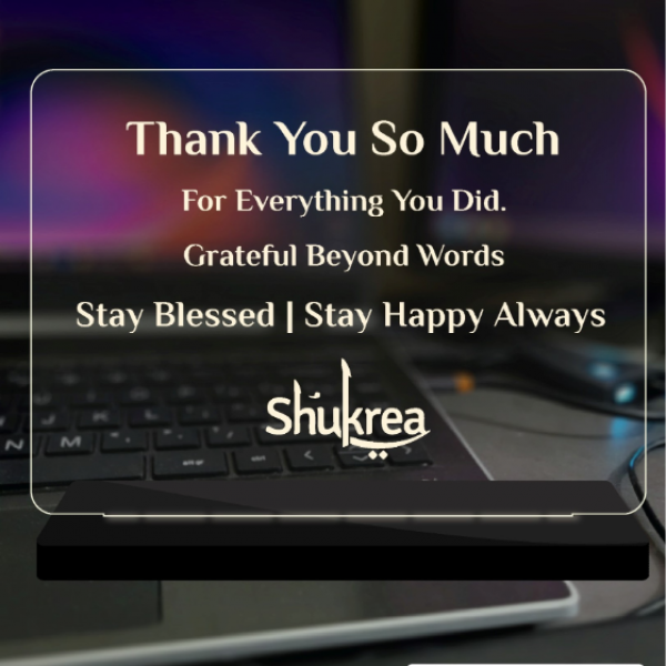 Gratitude Table Top Decor - Thank you so much