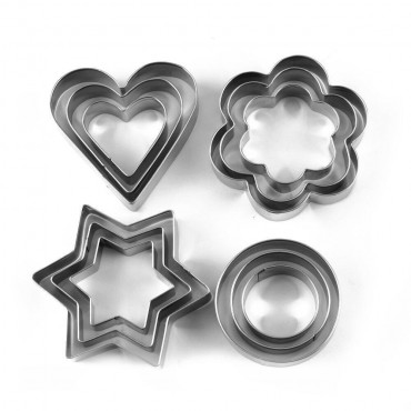 Cookies Cutter Set 4 Shape and 12 Pieces