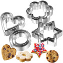 Cookies Cutter Set 4 Shape and 12 Pieces