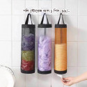 Hanging Folding Mesh Garbage Bag Organizer