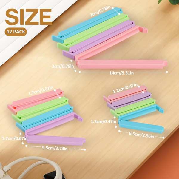 Food Bag Sealing Clip (12 Pcs)