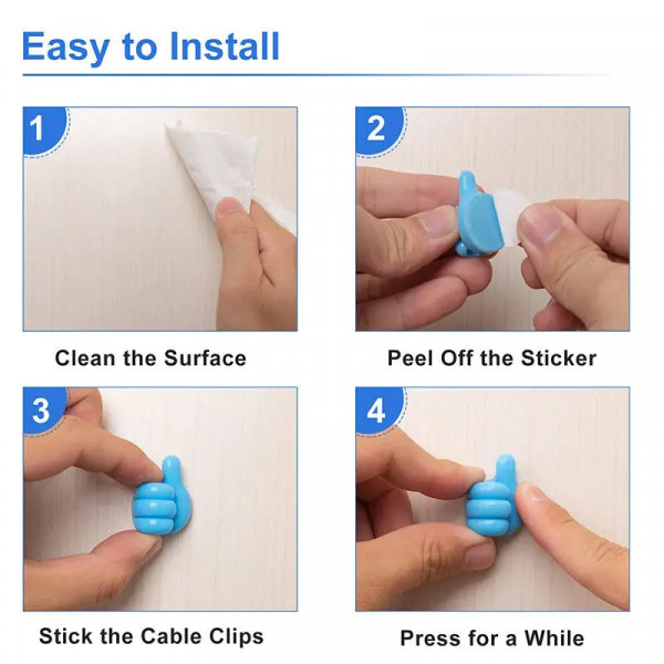 Hand Thumb Shaped Cable Cord Holder 10 pics set