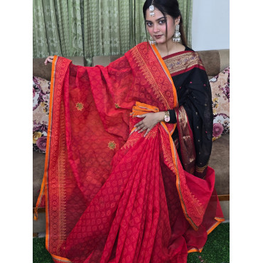 প্রিমিয়াম হাফসিল্ক বুটিক শাড়ি