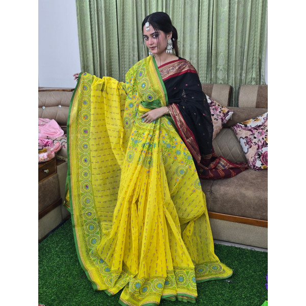 প্রিমিয়াম হাফসিল্ক বুটিক শাড়ি