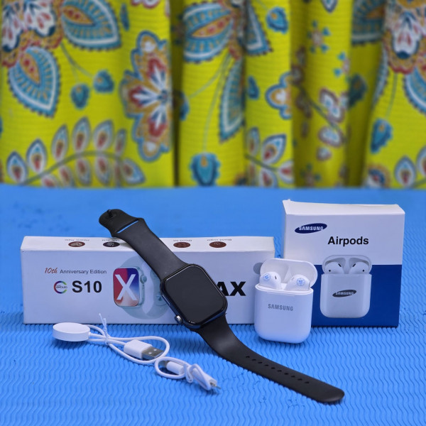 S10 Max Smartwatch + Samsung Airpods