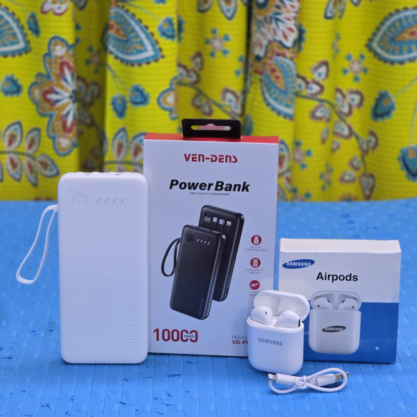Ven-Dens Power Bank এবং Airpods