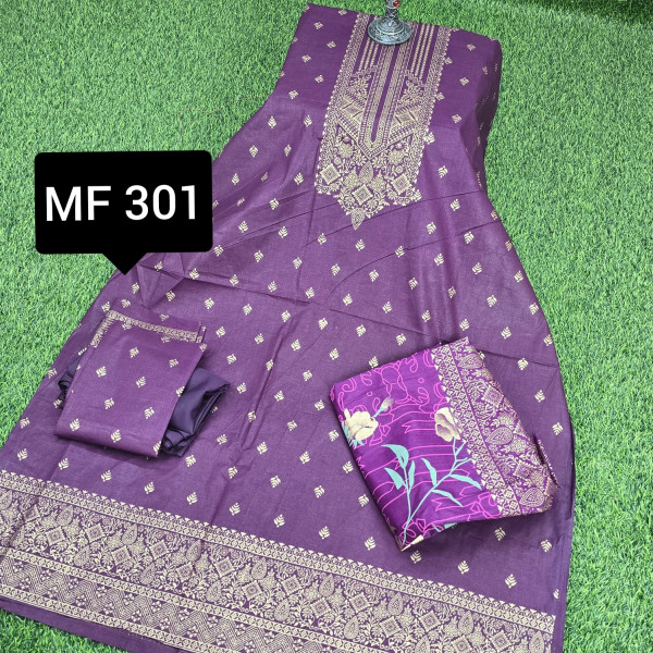 স্কিন প্রিন্টেড থ্রি-পিস     MF 301