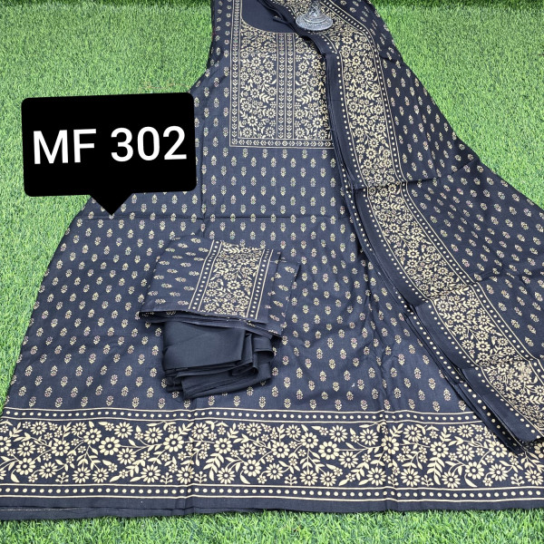স্কিন প্রিন্টেড থ্রি-পিস     Mf 302