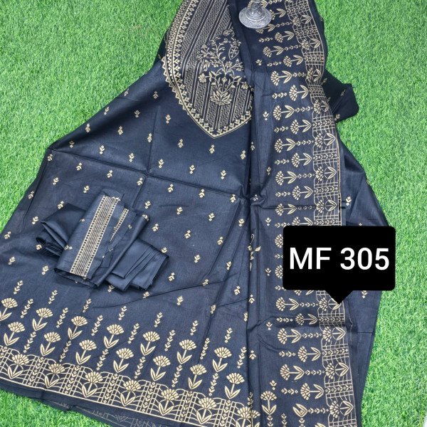 স্কিন প্রিন্টেড থ্রি-পিস     MF 305
