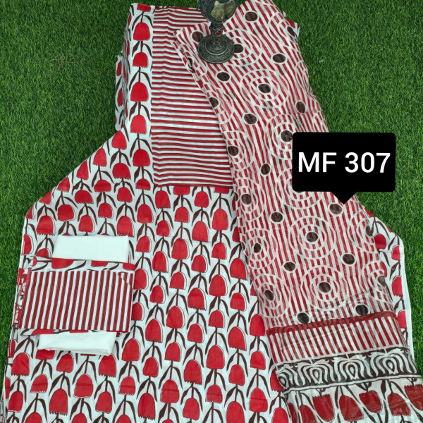স্কিন প্রিন্টেড থ্রি-পিস    MF 307