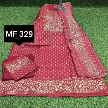 স্কিন প্রিন্টেড থ্রি-পিস   MF 329
