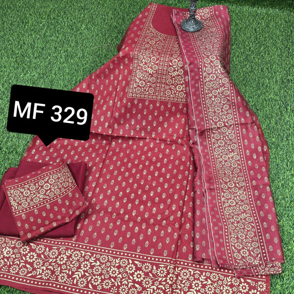 স্কিন প্রিন্টেড থ্রি-পিস   MF 329