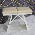 Mini Portable Folding Camping Stool Chair White 