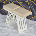 Mini Portable Folding Camping Stool Chair White 