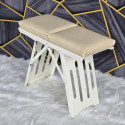 Mini Portable Folding Camping Stool Chair White 