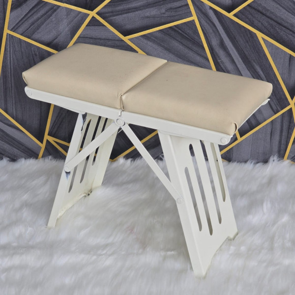 Mini Portable Folding Camping Stool Chair White 