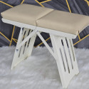 Mini Portable Folding Camping Stool Chair White 