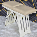 Mini Portable Folding Camping Stool Chair White 