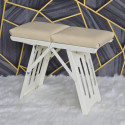 Mini Portable Folding Camping Stool Chair White 