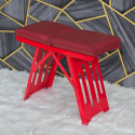 Mini Portable Folding Camping Stool Chair Red