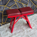 Mini Portable Folding Camping Stool Chair Red