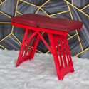 Mini Portable Folding Camping Stool Chair Red