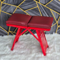 Mini Portable Folding Camping Stool Chair Red
