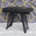 Mini Portable Folding Camping Stool Chair Black