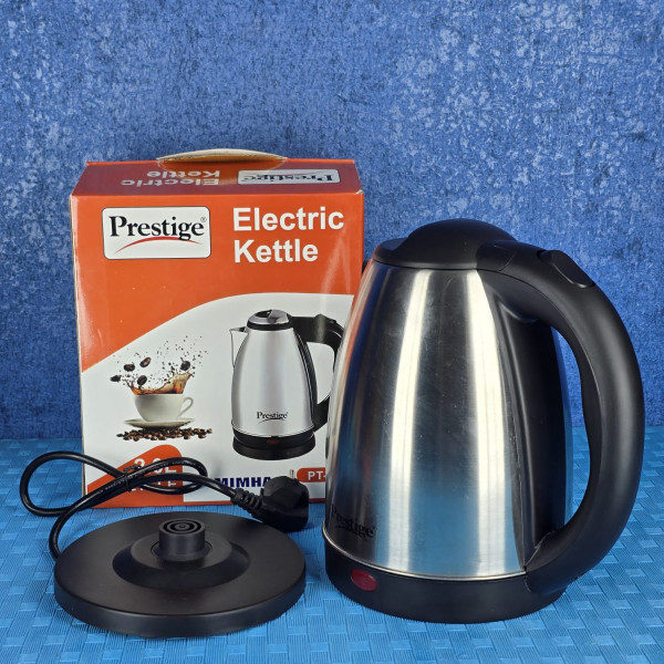 Prestige Electric Kettle - 2L - Silver and Black - Elevate Your Tea-Making Experience