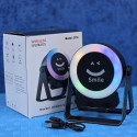 Sensor Speaker Mobile Stand with RGB Light 360 Rotating Phone Holder Induction Wireless Bluetooth Speaker Ambient Light