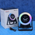 Sensor Speaker Mobile Stand with RGB Light 360 Rotating Phone Holder Induction Wireless Bluetooth Speaker Ambient Light