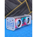 V8 Bluetooth Speaker Transparent Sound Box Colorful Lights