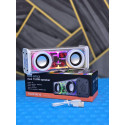 V8 Bluetooth Speaker Transparent Sound Box Colorful Lights