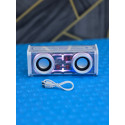 V8 Bluetooth Speaker Transparent Sound Box Colorful Lights