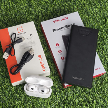 Ven Den PowerBank and One Plus Pods Pro