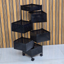 4 layer square shape kitchen rack 