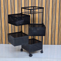 4 layer square shape kitchen rack 