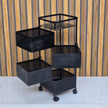 4 layer square shape kitchen rack 