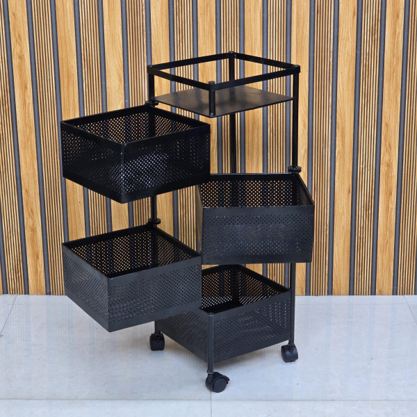 4 layer square shape kitchen rack 