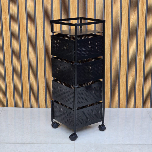 4 layer square shape kitchen rack 
