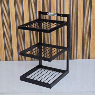 3 layer iron rack