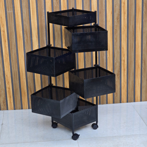 5 layer square shape  kitchen rack 